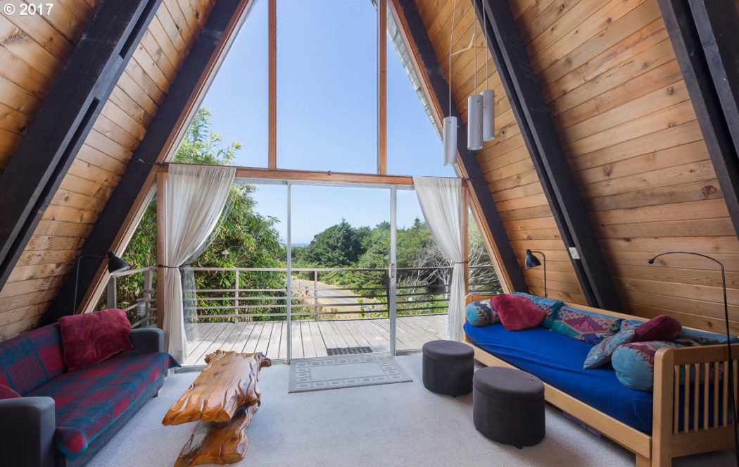 Classic Aframe beach cabin hits the market in Oregon for 315k