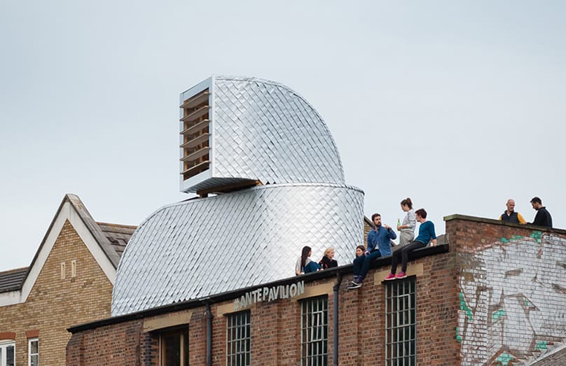 This air vent is actually a secret rooftop cabin