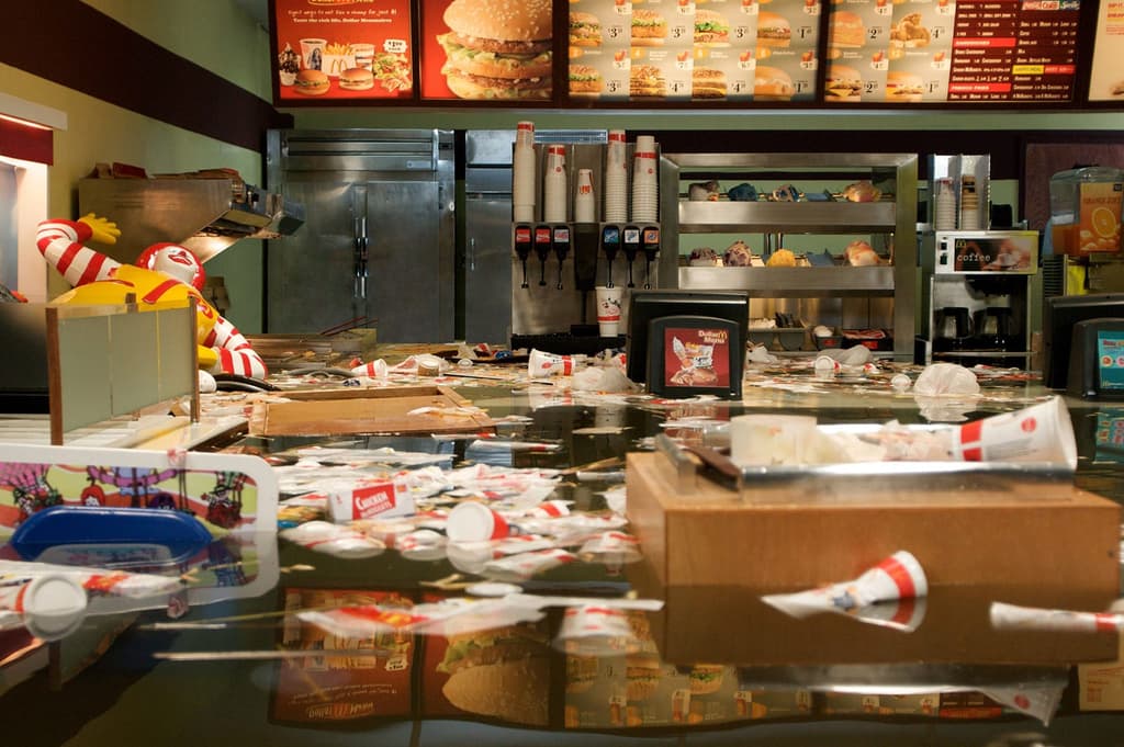 Superflex, 'Flooded Macdonalds', 2008. Courtesy of the artists / Tate Modern