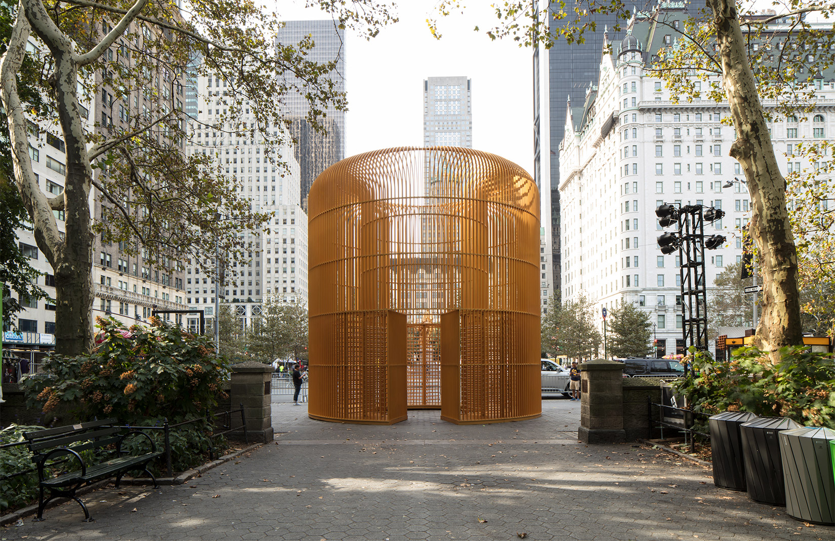 fences boroughs five New York\'s builds Ai across Weiwei