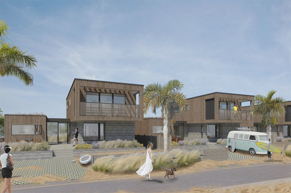 Camber beach house plot via The Modern House