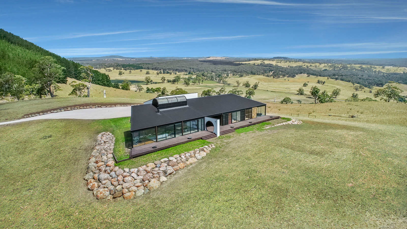 Secluded home at the base of a volcano is up for auction in Victoria, Australia