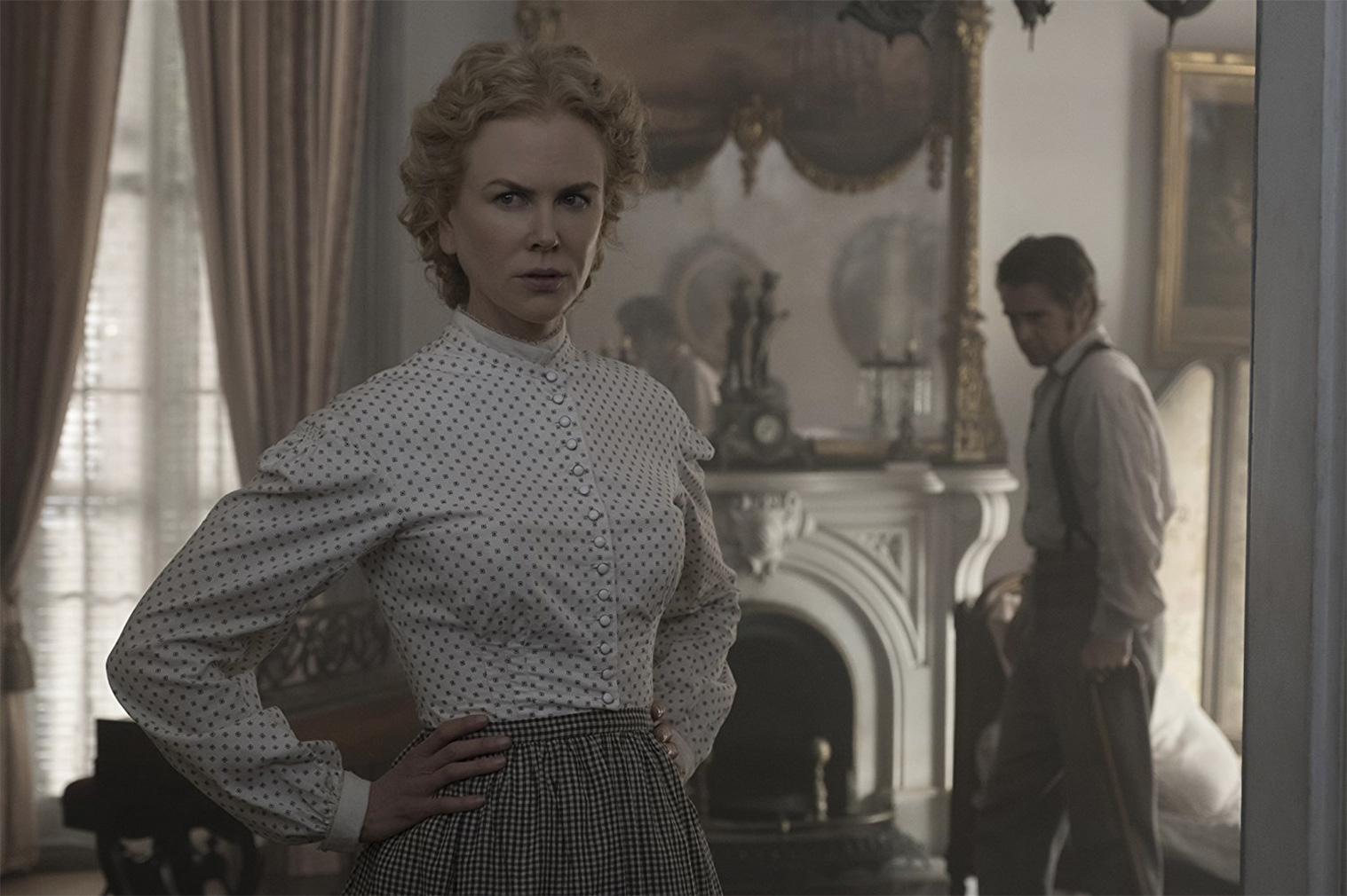 The Beguiled film still, Nicole Kidman and Colin Farrell