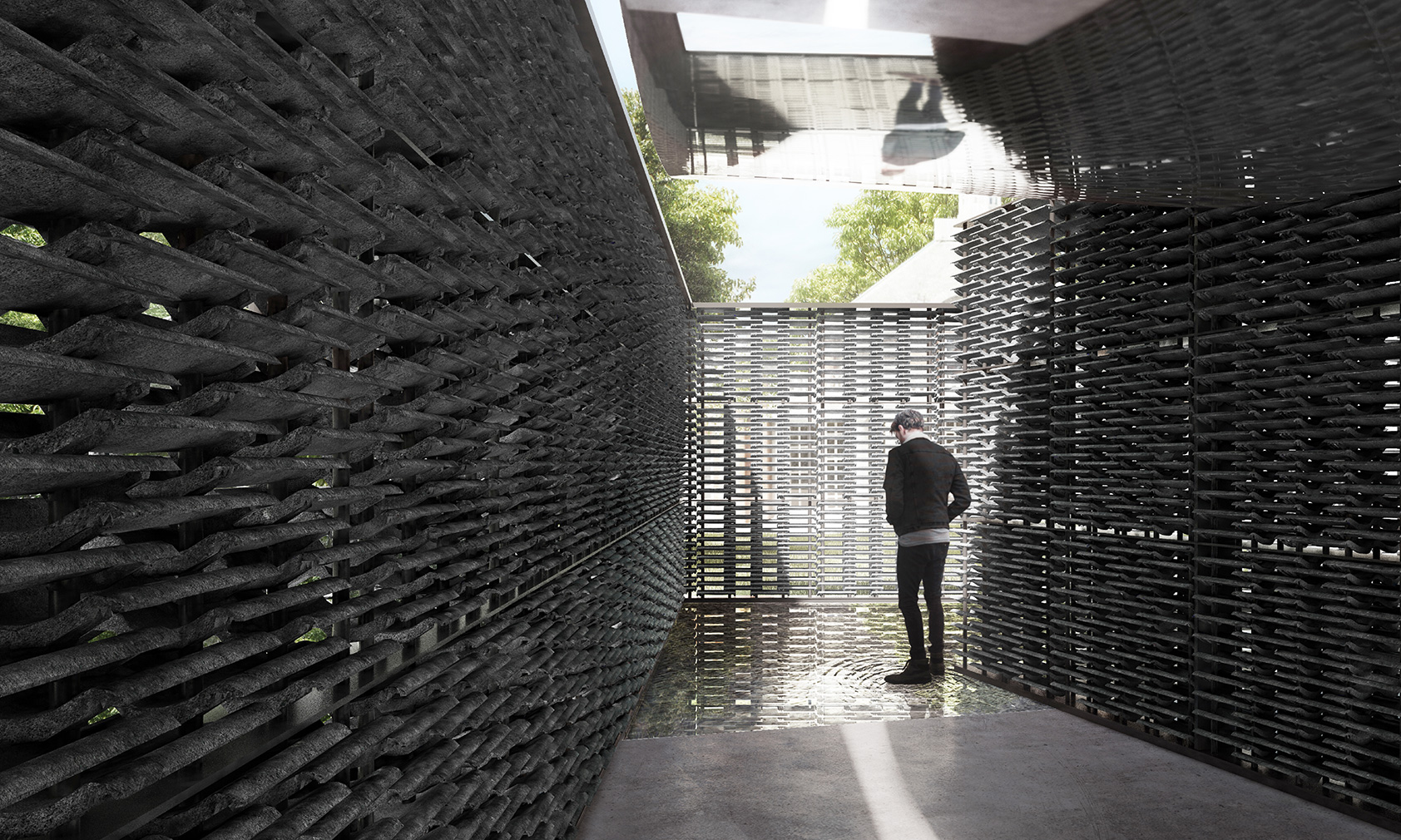 Serpentine Pavilion 2018 designed by Frida Escobedo, Taller de Arquitectura, © Frida Escobedo, Taller de Arquitectura. Renderings by Atmósfera