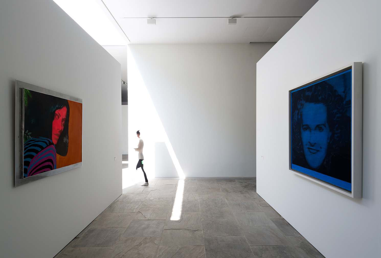 Left to right: Martial Raysse, 'Untitled', 1962. © Adagp, Paris 2018; Gerhard Richter, 'Evelyn (Blau)', 1964. © Gerhard Richter 2018. Photography: Marc Domage