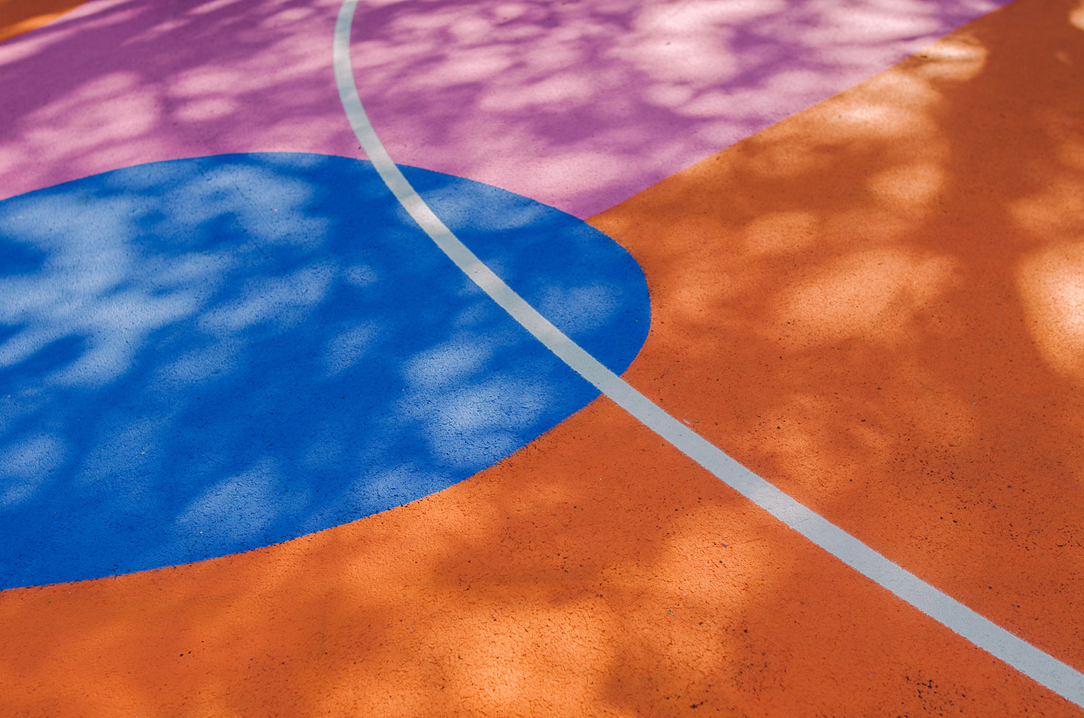Lois O’Hara gives a Brighton basketball court a colour injection