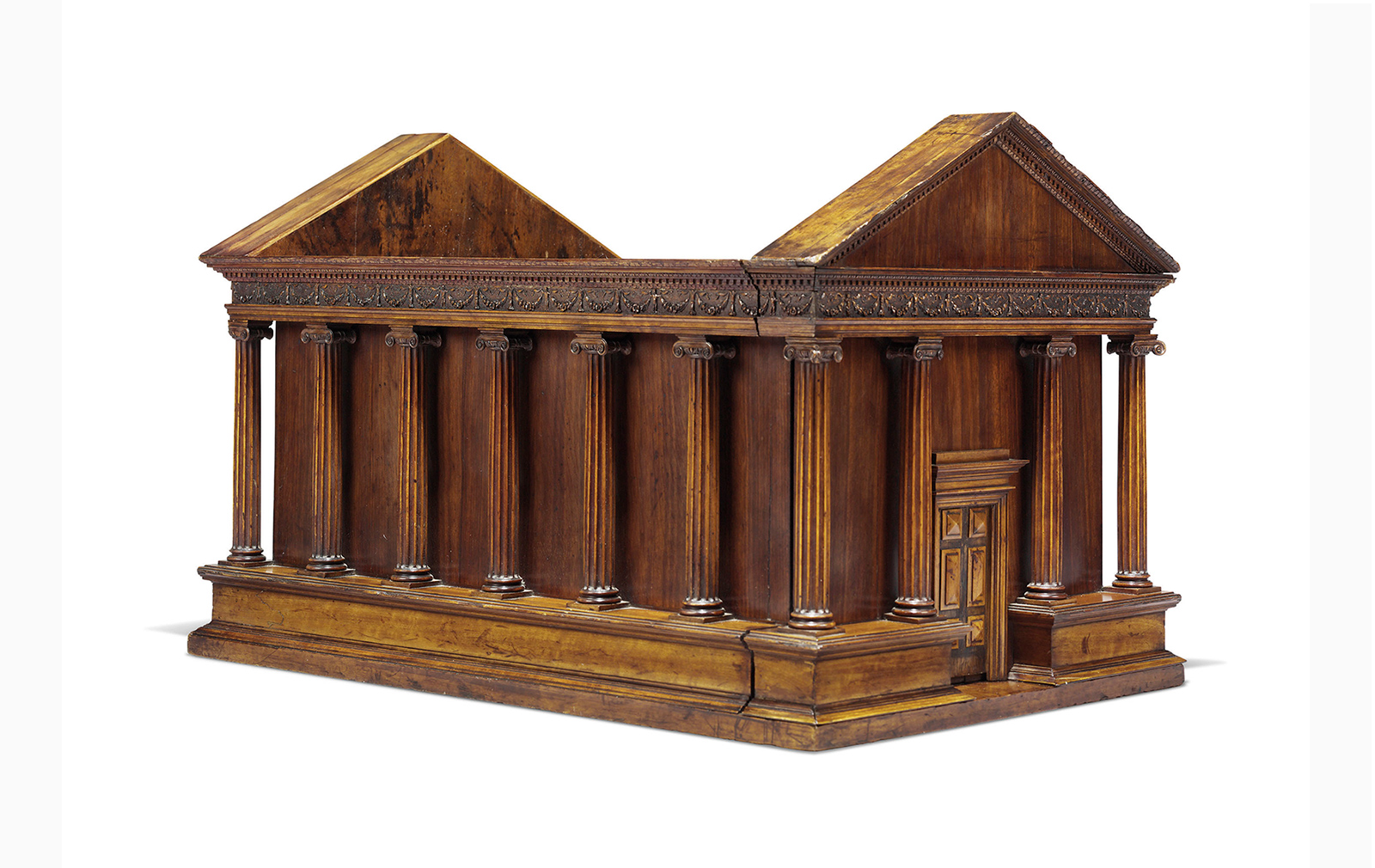 An Italian fruitwood architectural model of the Temple of Portunus, circa late 18th/early 19th century. Acquired from Axel Vervoordt NV, Gravenwezel, Belgium, 1998. (Estimate: £50,000 - £80,000).