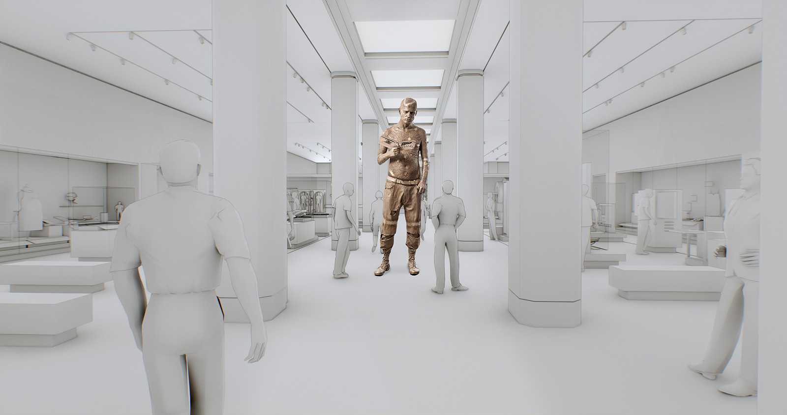 11 new museums opening in 2019: Artist's impression of Marc Quinn sculpture in the Science Museum. (c) WilkinsonEyre