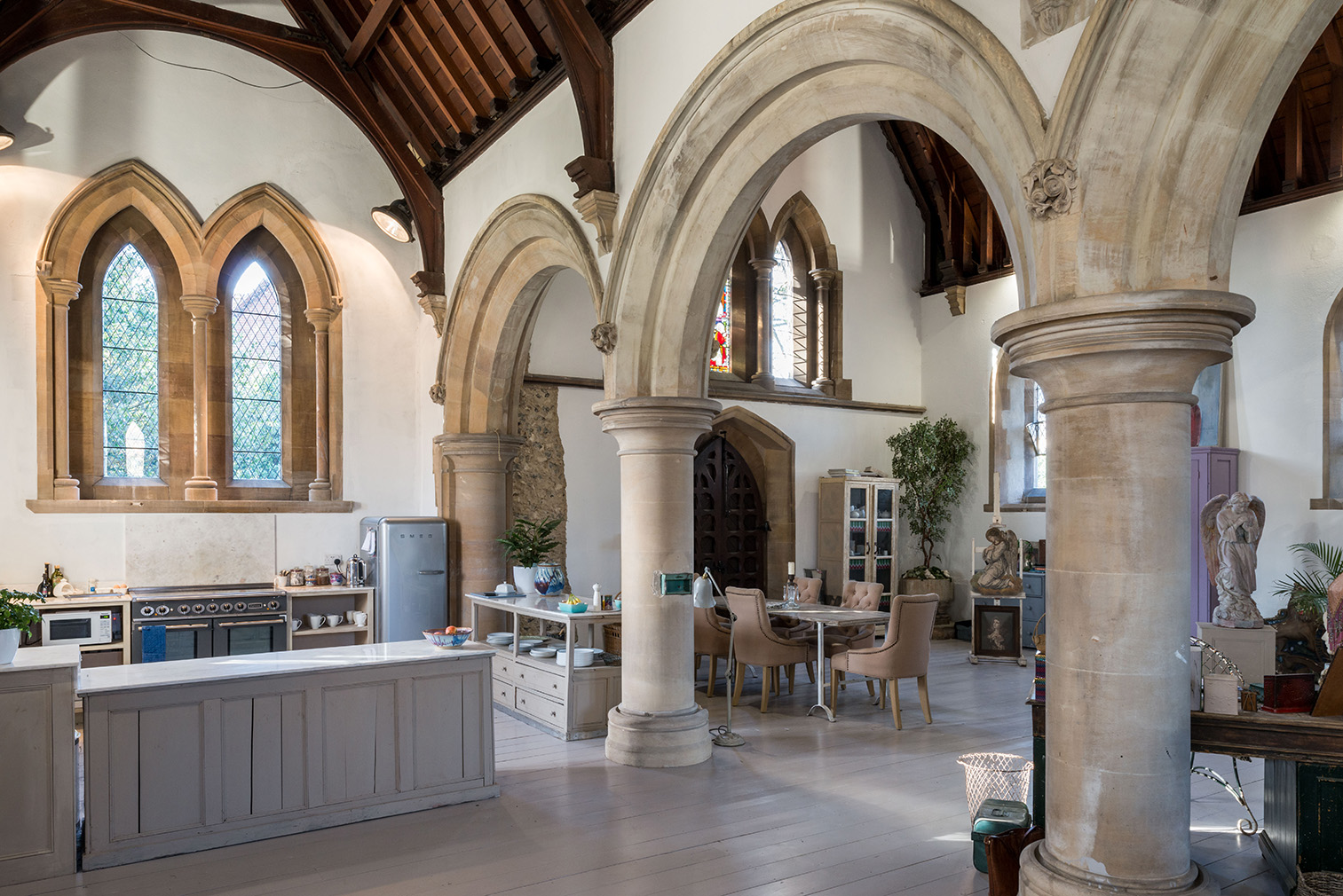 Go inside a dramatic Gothic church conversion in the UK’s Kent countryside