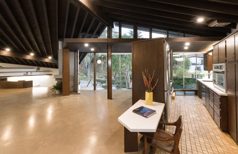 Inside the recently refurbished Williams House, for rent in LA via Compass