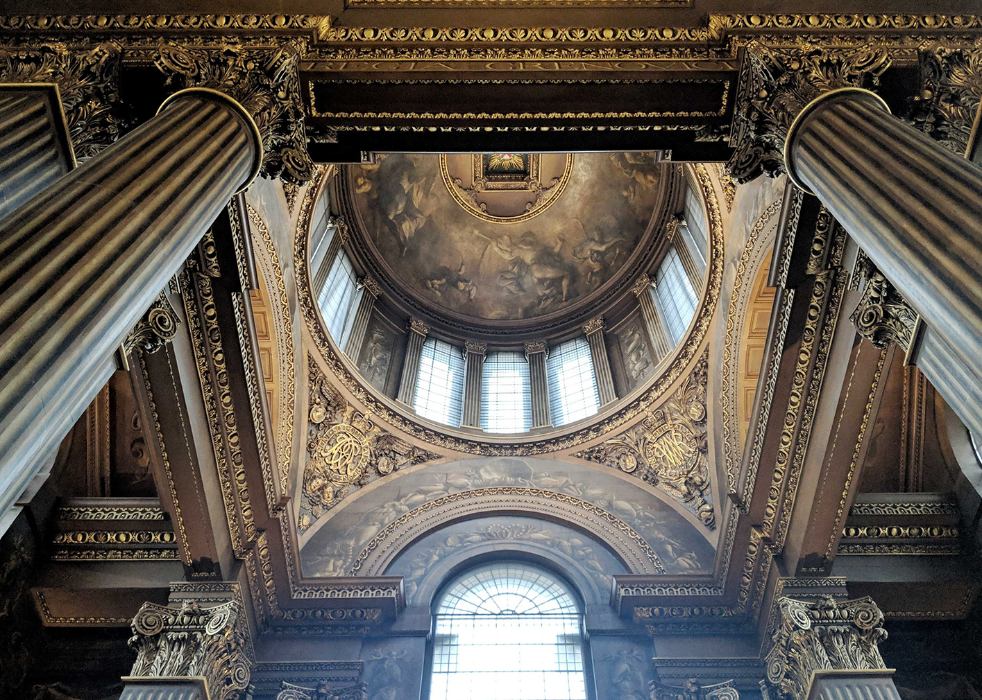 The freshly restored Painted Hall at the Old Royal Naval College