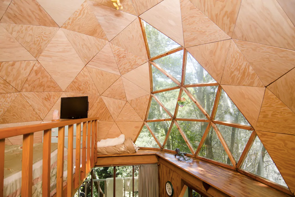 Mushroom dome cabin for rent on Airbnb