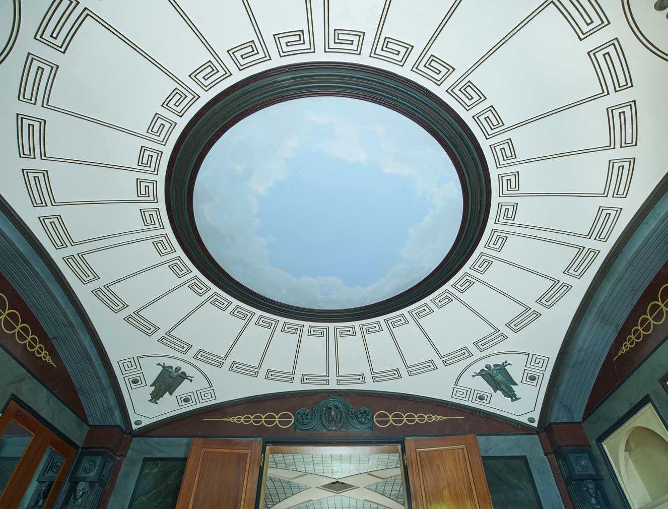 London’s Pitzhanger Manor - a close up of the ceiling inside one of Soane's drawing rooms