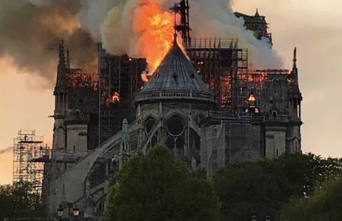 French billionaires promise millions to rebuild fire-ravaged Notre Dame Cathedral