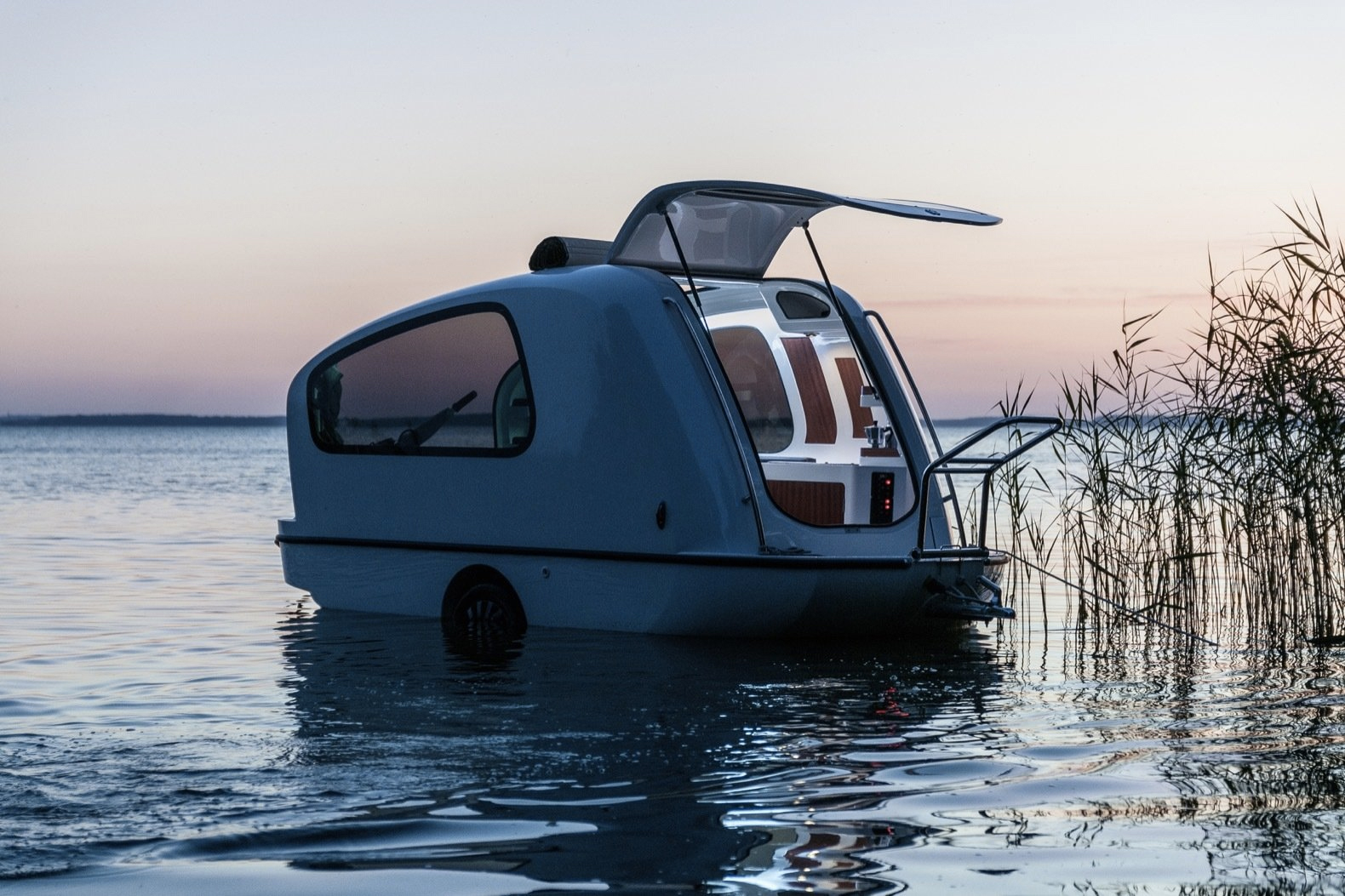 5 must-have trailers for life on the open road: the Sealander amphibious caravan