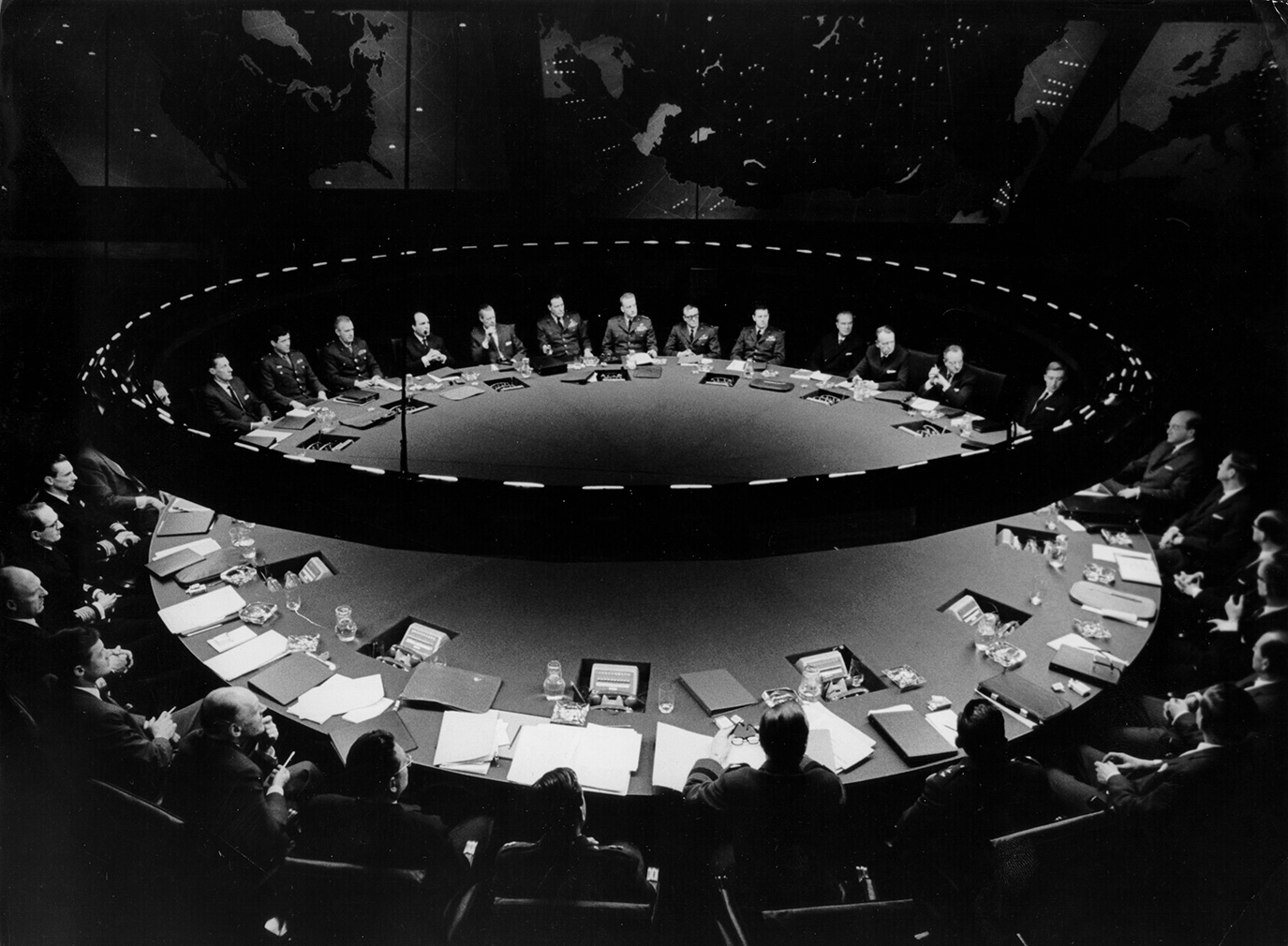 The War Room set fro Dr Strangelove (c) The Stanley Kubrick Archive