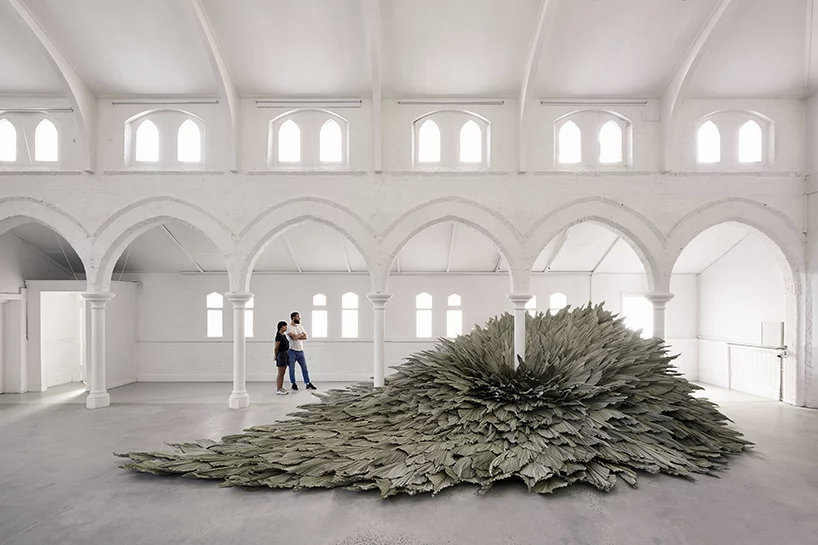 Giant leaves burst out of the ground at Melbourne’s The Establishment Studios