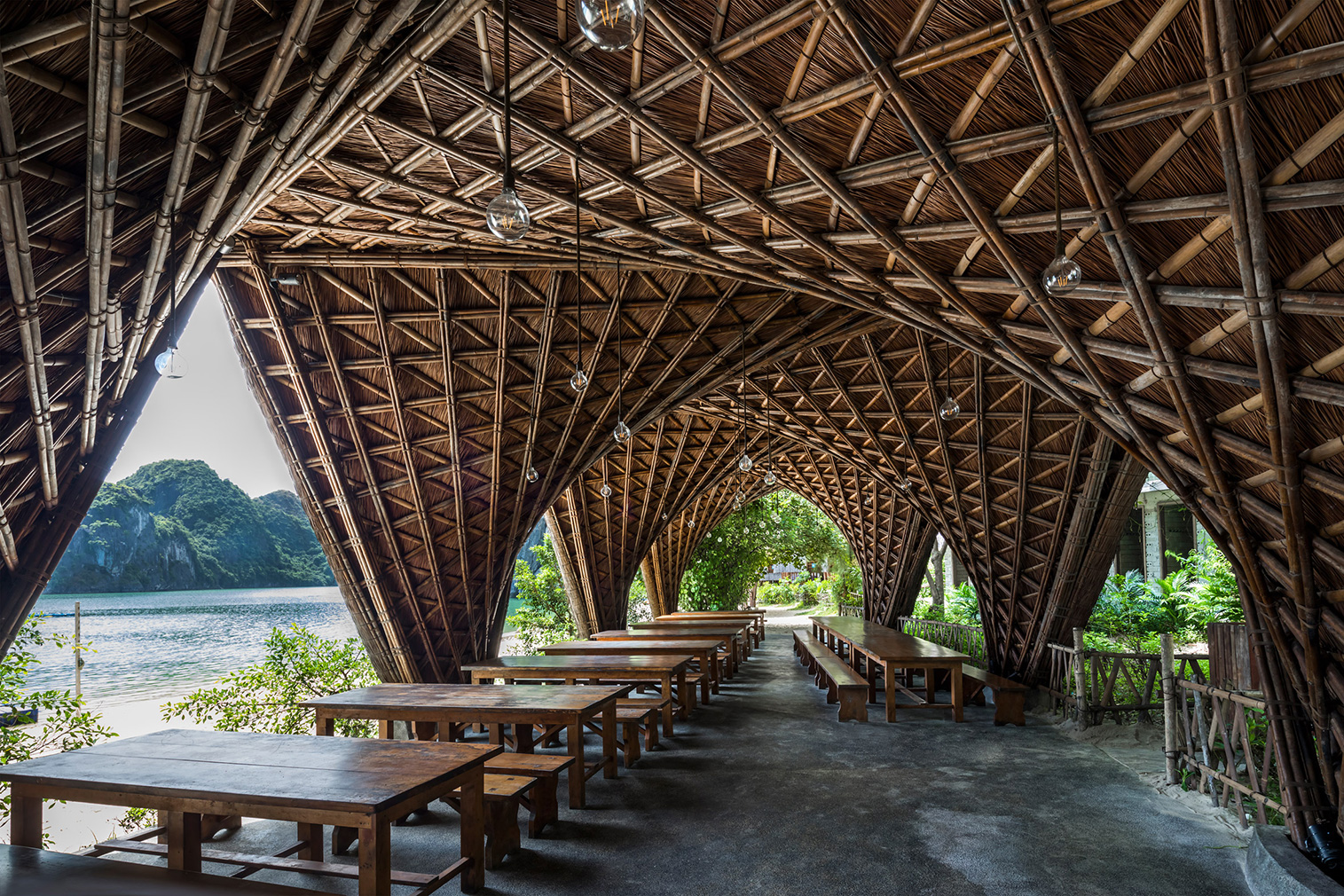 Vietnam’s Castaway Island Resort is built from bamboo