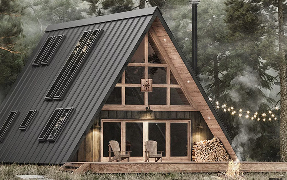 This classic A-frame cabin comes in a box - The Spaces
