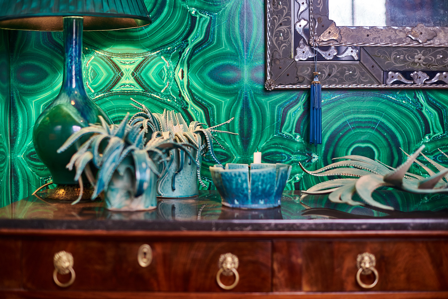 The green room at Kate Braine's Cheyne Row townhouse