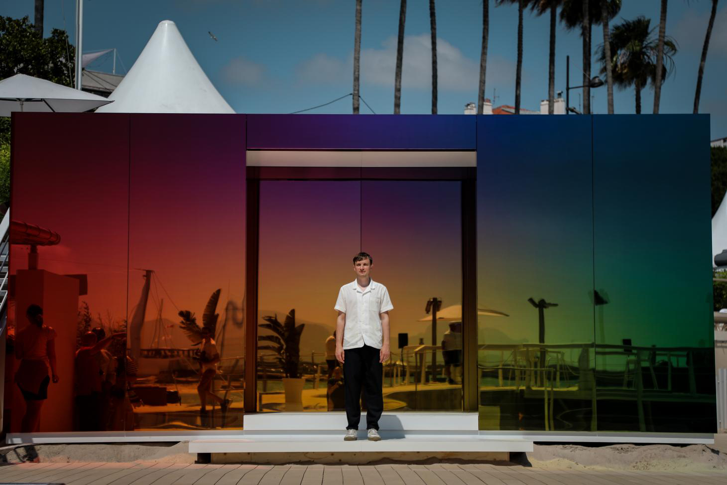 Germans Ermičs designed 'Where the Rainbow Ends' pavilion for Instagram in Cannes