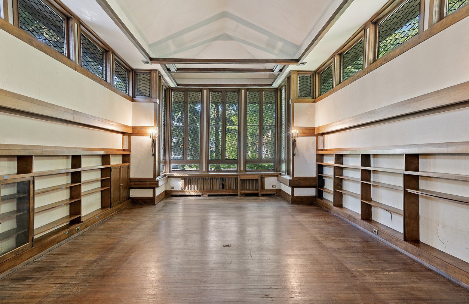 A Library Like Frank Lloyd Wright Home Is For Sale In