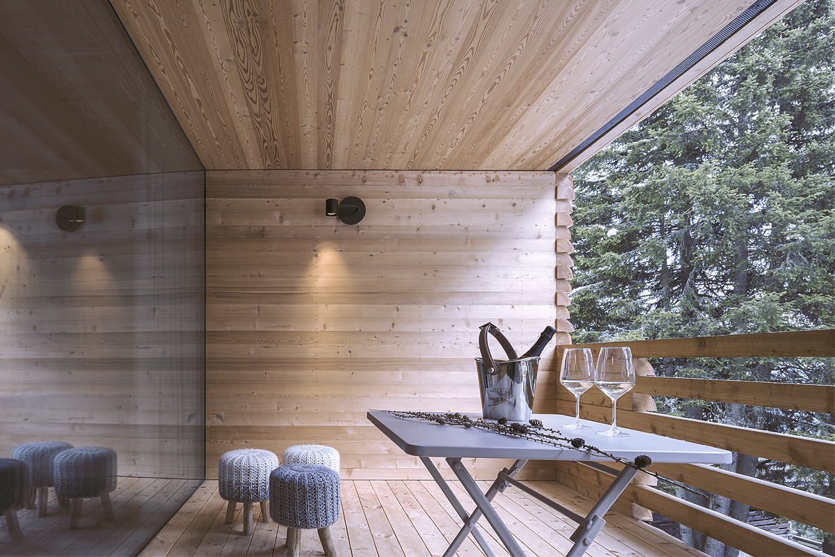 Odles Lodge is a minimal mountain chalet that puts the focus on the Alpine views