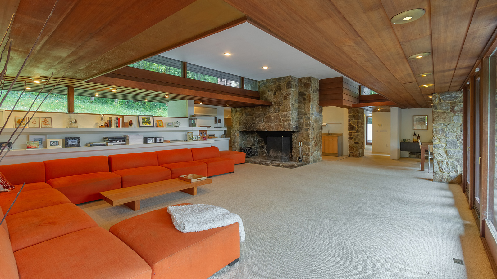 Five bedroom midcentury modern home by architect Allan J Gelbin is for sale in Connecticut