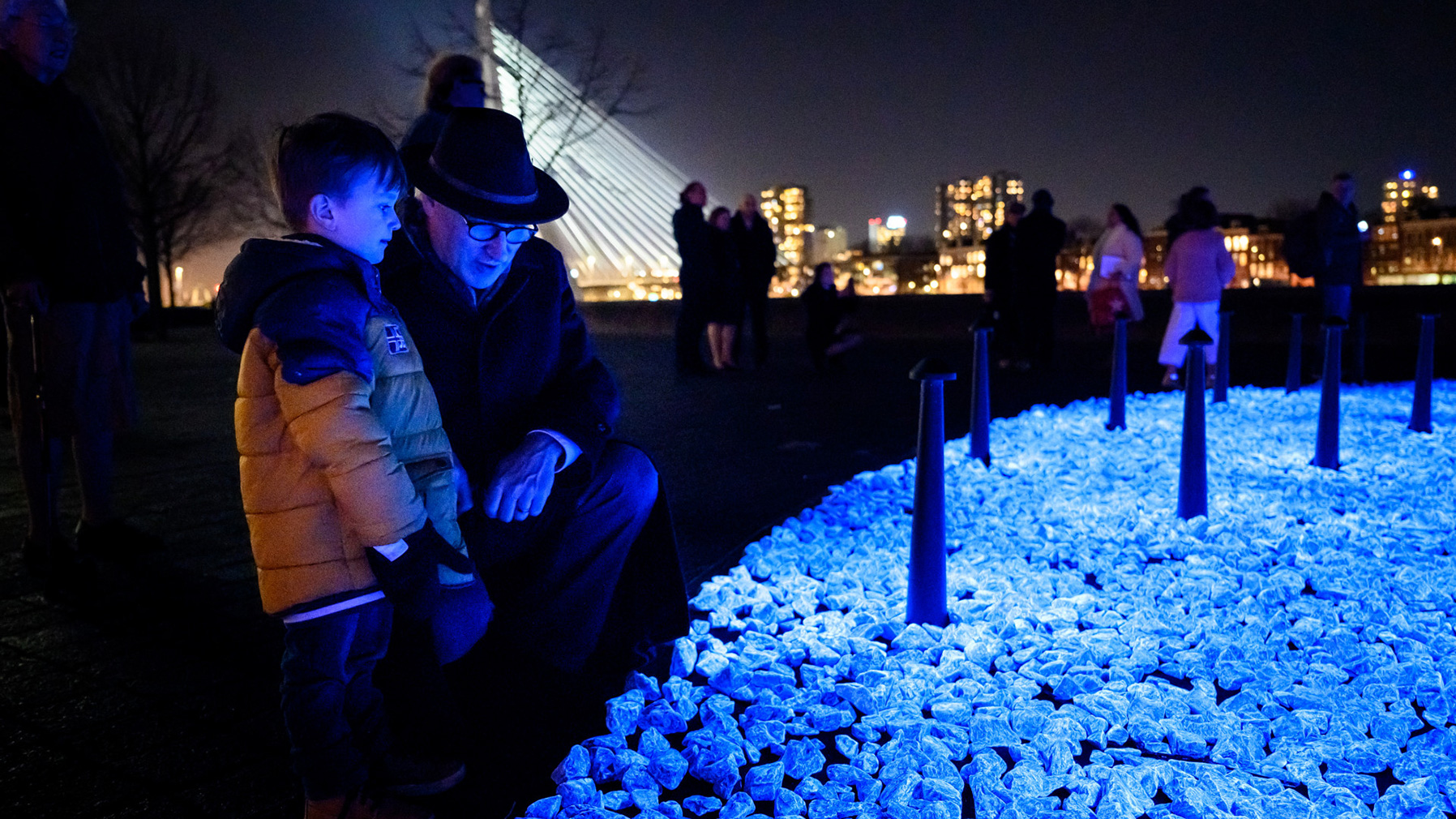 Glowing stones memorialise 104,000 Dutch Holocaust victims in Rotterdam
