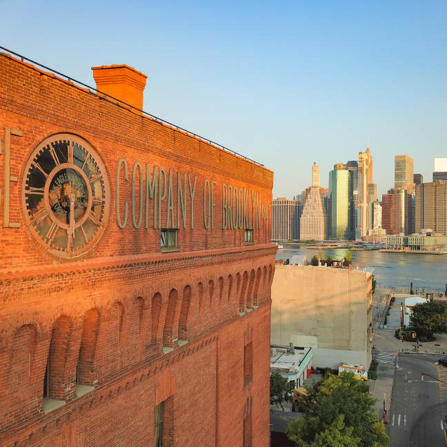 The Clock Unit sits atop a warehouse in Brooklyn