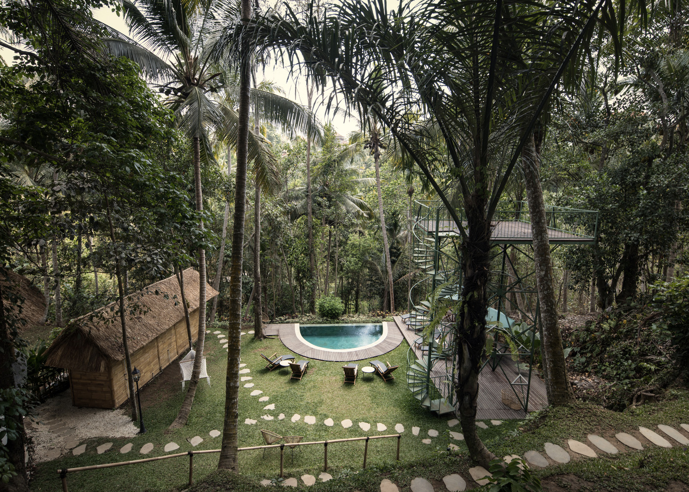 These treetop cabins in Indonesia have an unexpected industrial twist