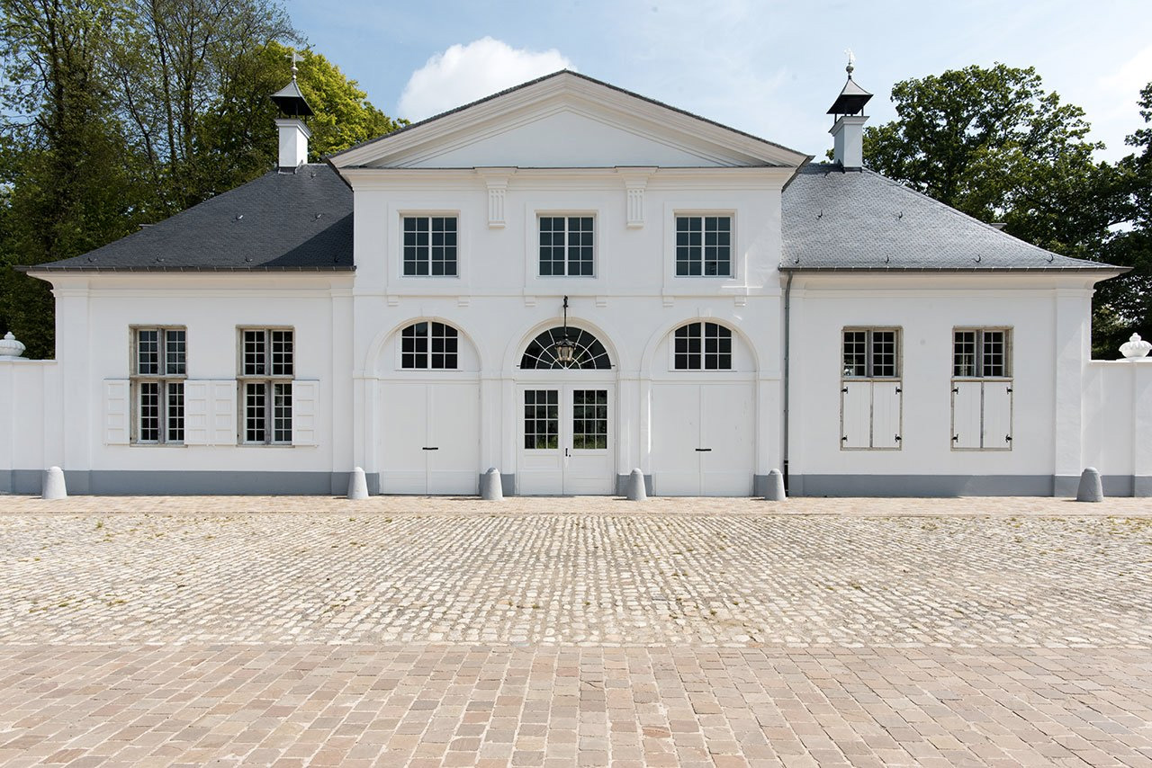 Patinaed brickwork sets the tone inside Antwerp's Stable restaurant