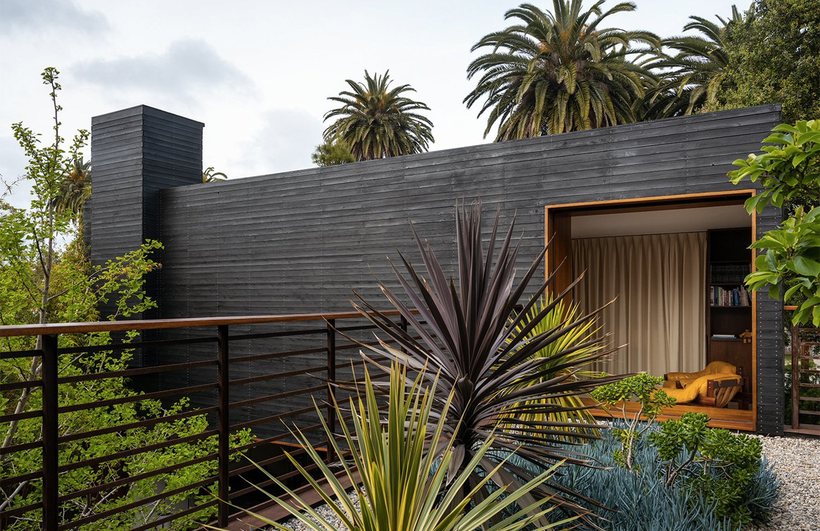 A cedar-clad home surrounded by gardens in Los Angeles, US