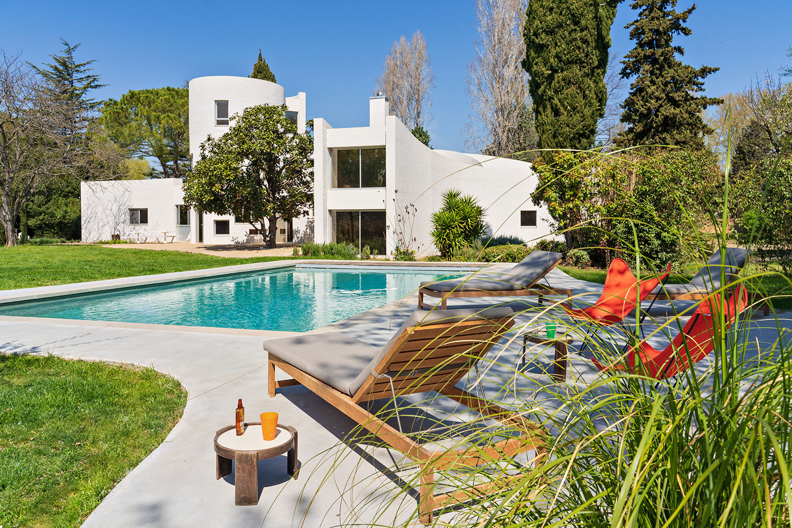 The French villa is 5km from the centre of Arles and comes with a private pool, landscaped grounds and terraces