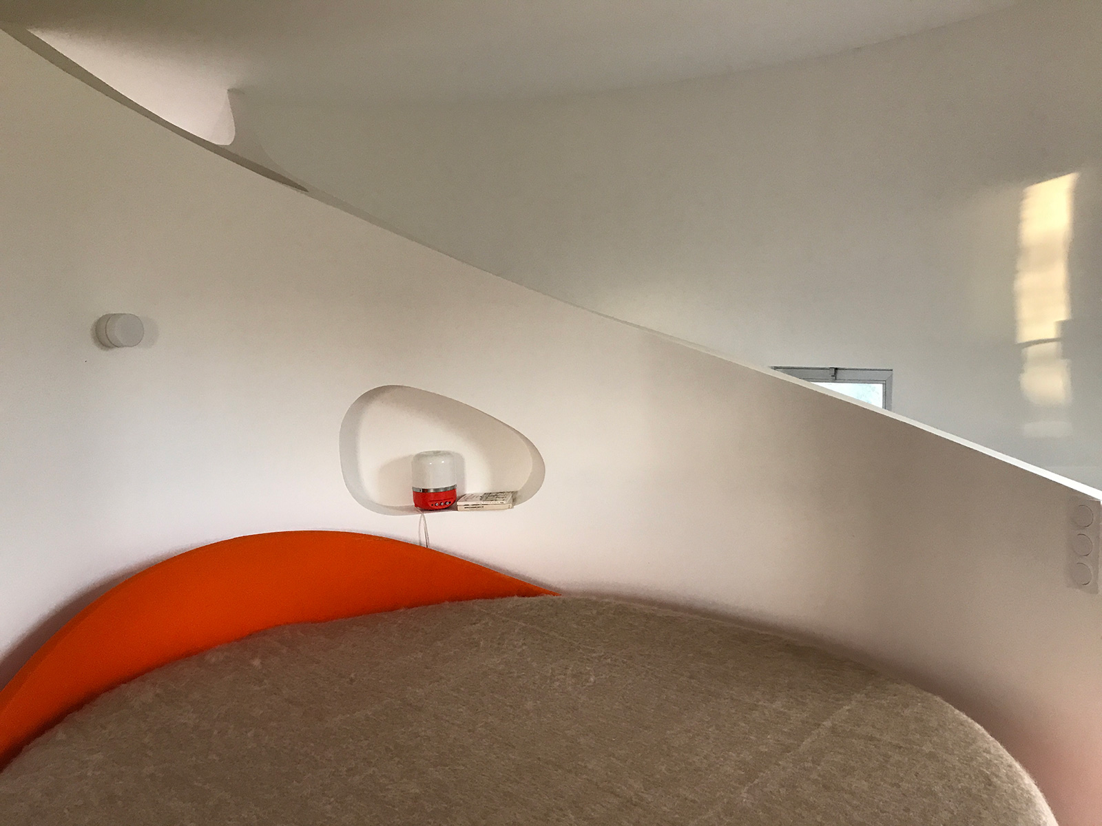 A swirling staircase inside the property
