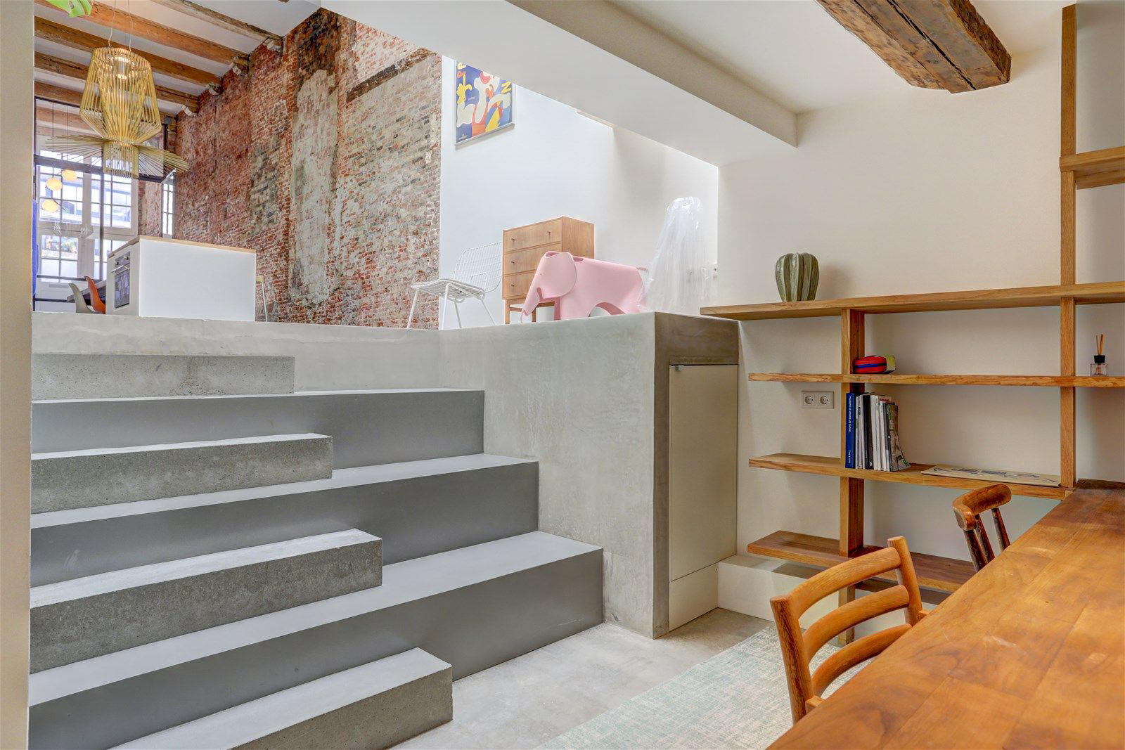 Loft living gets an upgrade at this one-bedroom apartment in Amsterdam