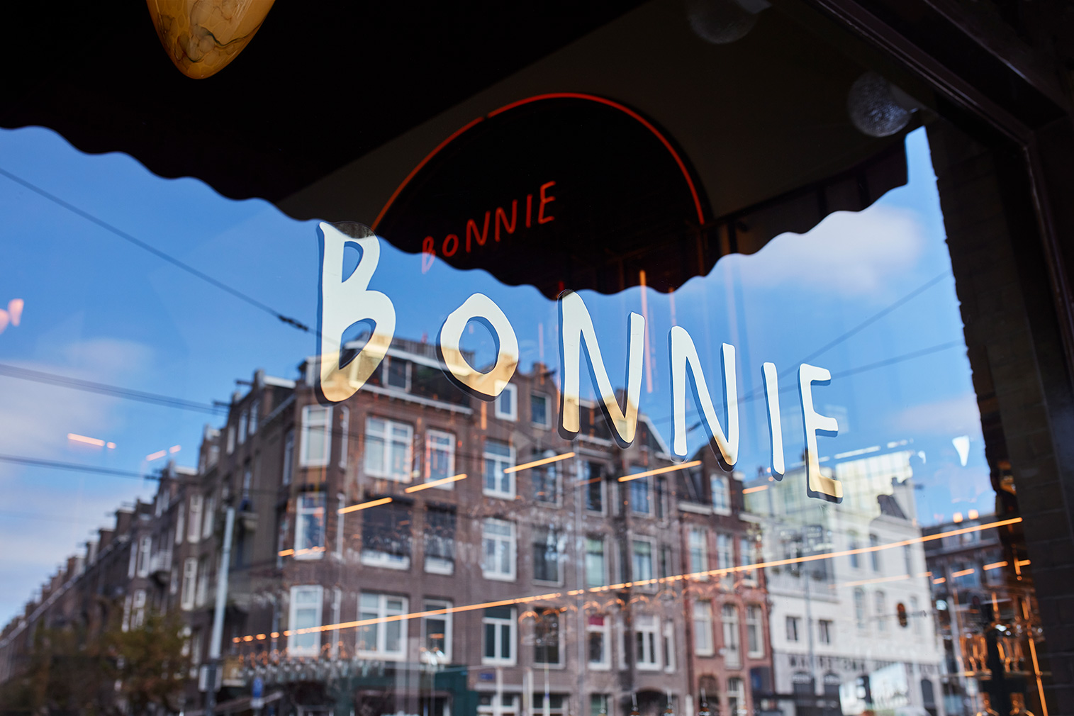 Burgundy tones and tiles set the scene at Amsterdam bistro Bonnie