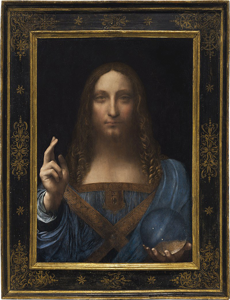 Salvator Mundi painting of Jesus Christ, attributed to Leonardo Da Vinci
