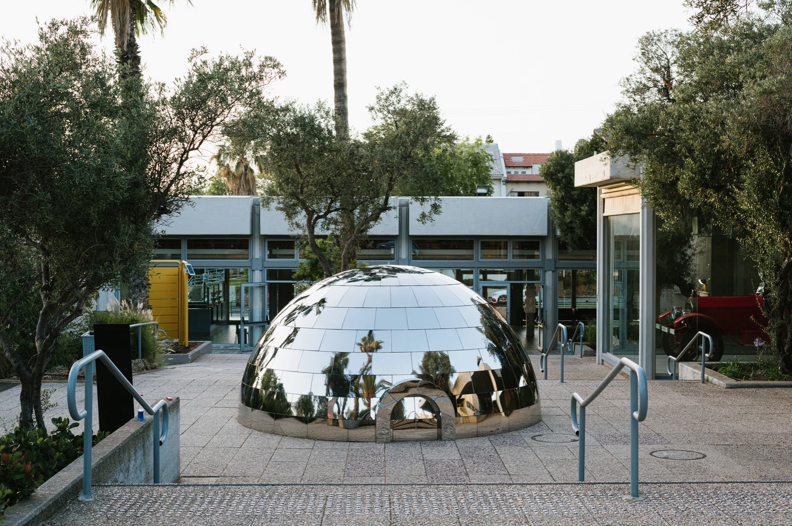 Magenta Workshop builds a mirrored igloo in sunny Tel Aviv for the city's first Craft and Design Biennale