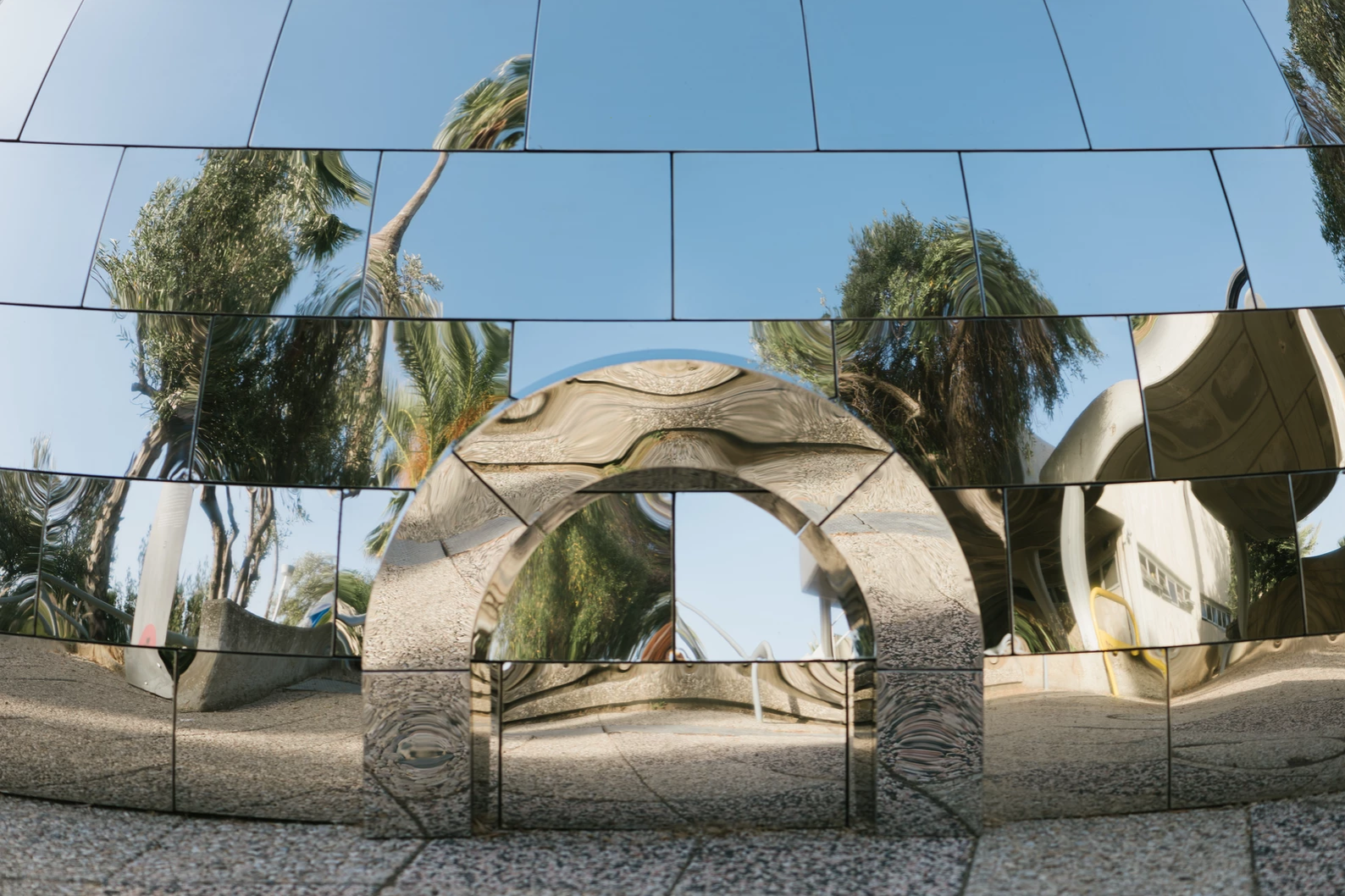 Magenta Workshop builds a mirrored igloo in sunny Tel Aviv for the city's first Craft and Design Biennale