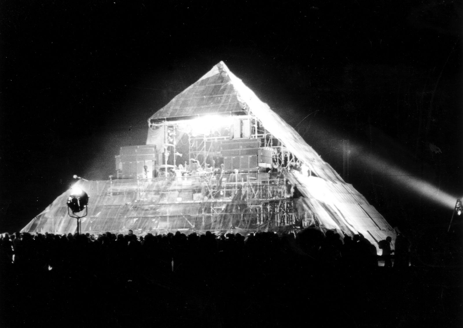 The first Pyramid stage at Glastonbury Festival, 1971 © Brian Walker