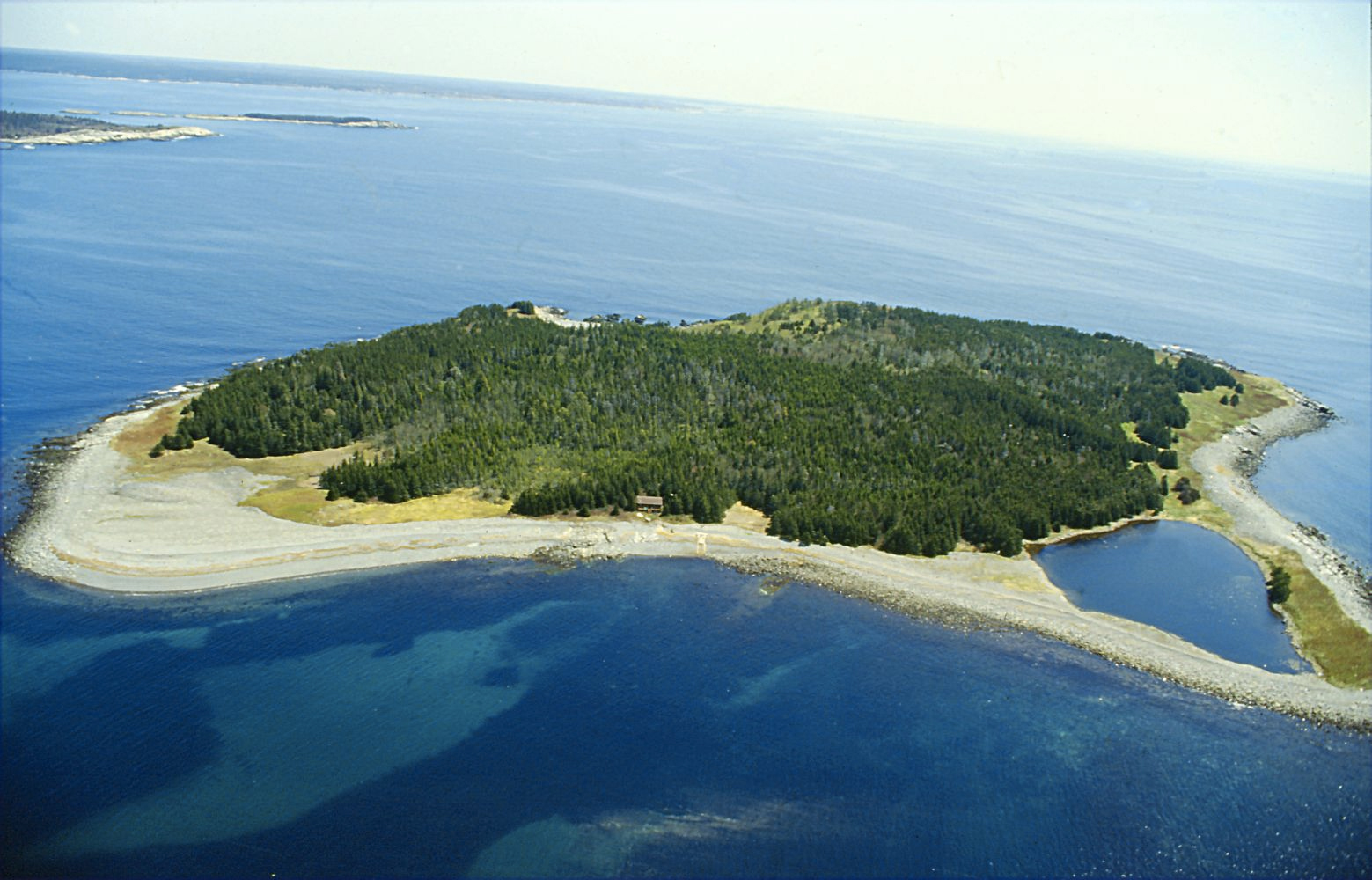 Gravel Island off the coast of Nova Scotia, Canada