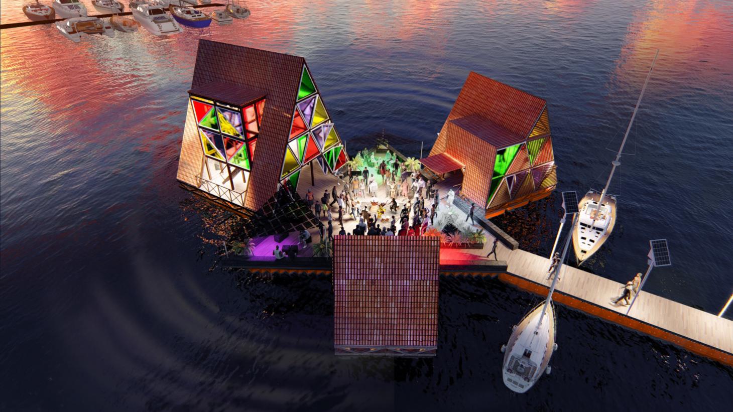 A floating music hub is anchored off the coast of Cape Verde