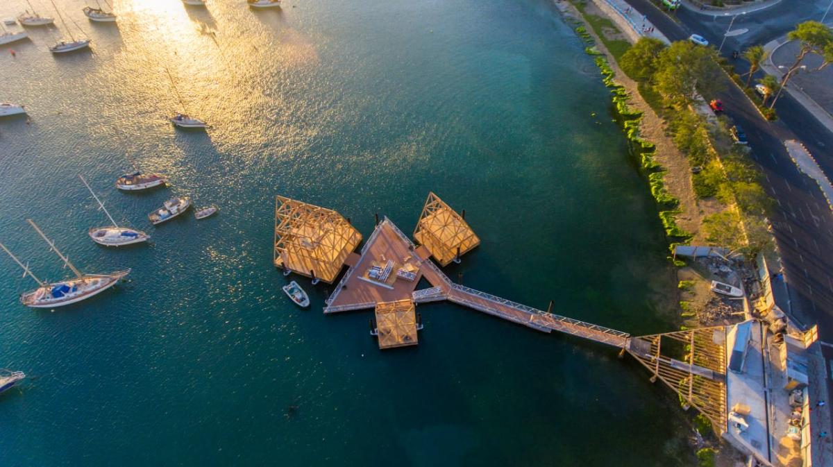 A floating music ‘village’ off the island of São Vicente in Cape Verde that will host music events and performances