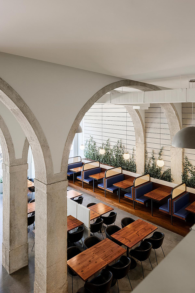 Stone arches meet sleek interiors at Lisbon’s Marco restaurant
