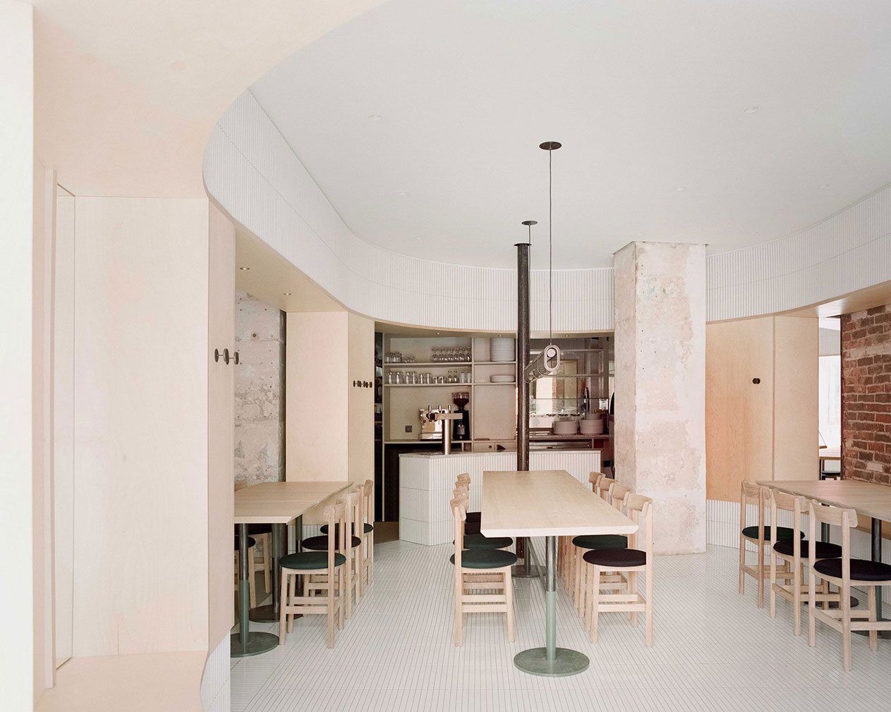Neri&Hu designed the minimalist Papi restaurant in Paris